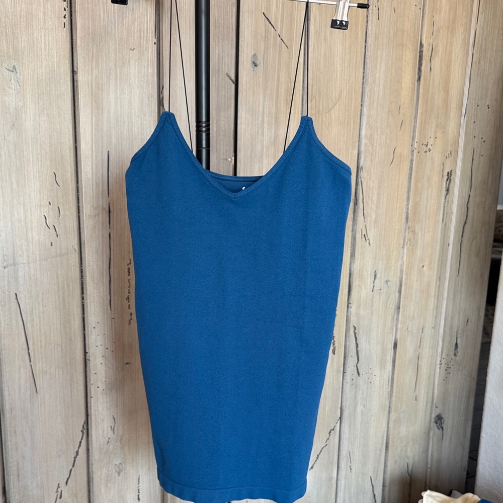 Free people Intimately Blue V-Neck tank with elastic straps